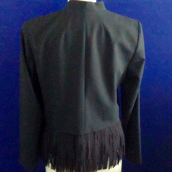 Banana Republic Tuxedo jacket with chiffon fring - Picture 2 of 2